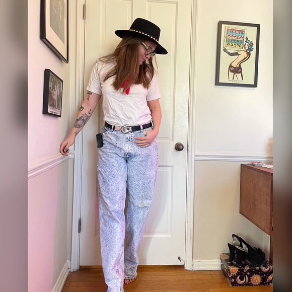 Levi's Denim - 80-90s Vintage Orange Tab Acid Wash Levi’s 575 100% Cotton Jeans